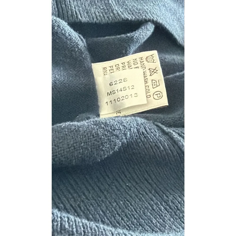 Peter Millar Navy 1/4 Zip Pullover Sweater Men's Medium MS14S12 Cotton Cashmere